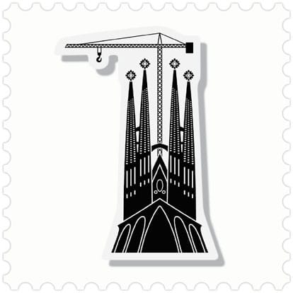 Imán Sagrada Familia, icono, modernista, Gaudi, cool diseño made in Barcelona