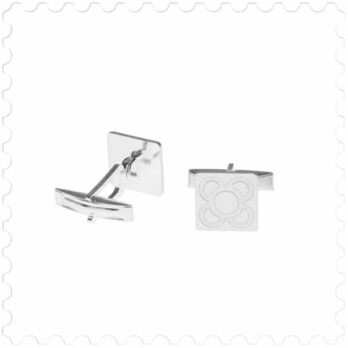 Gemelos Flor de Barcelona en plata de ley