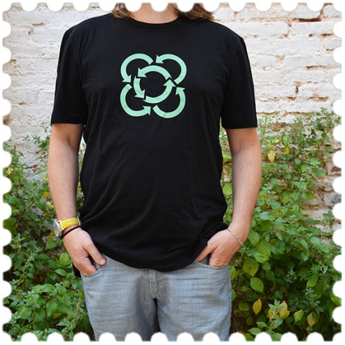 Camiseta hombre modelo Flor de Barcelona en algodón orgánico